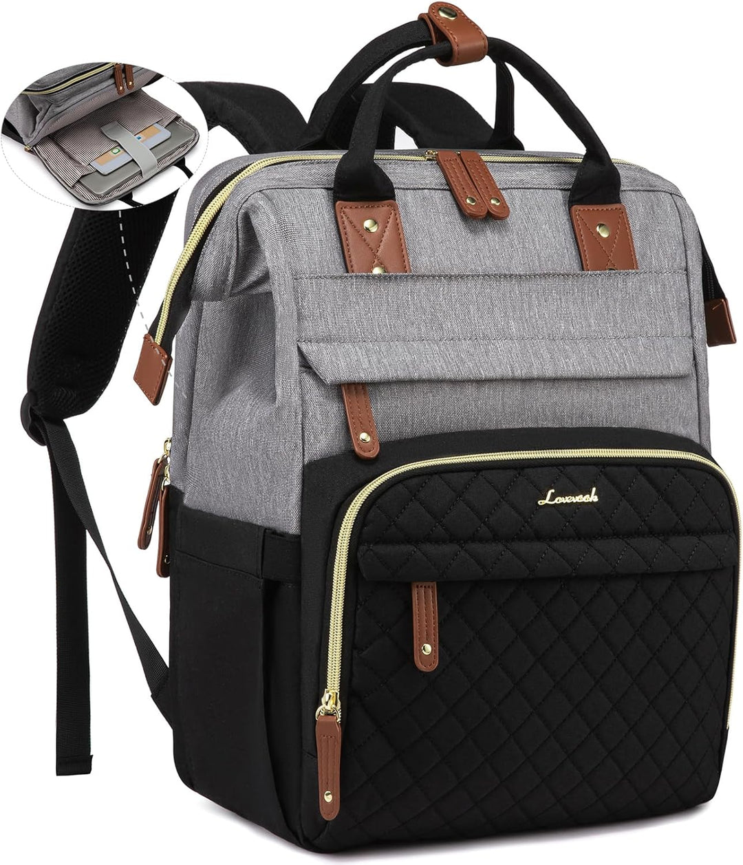 LOVEVOOK - Mochila para laptop de mujer, 17.3'' impermeable...