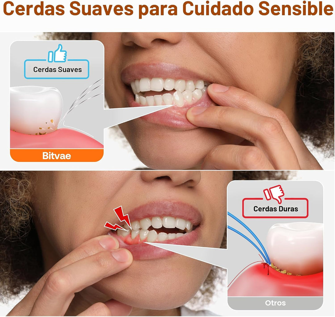 Cepillo de dientes eléctrico Bitvae aceptado por la ADA, cepillo de...