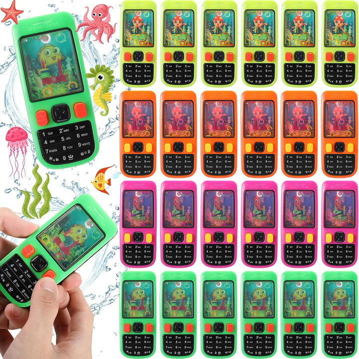 Halloscume Juego de lanzamiento de anillos de agua de mano de 48 pi...