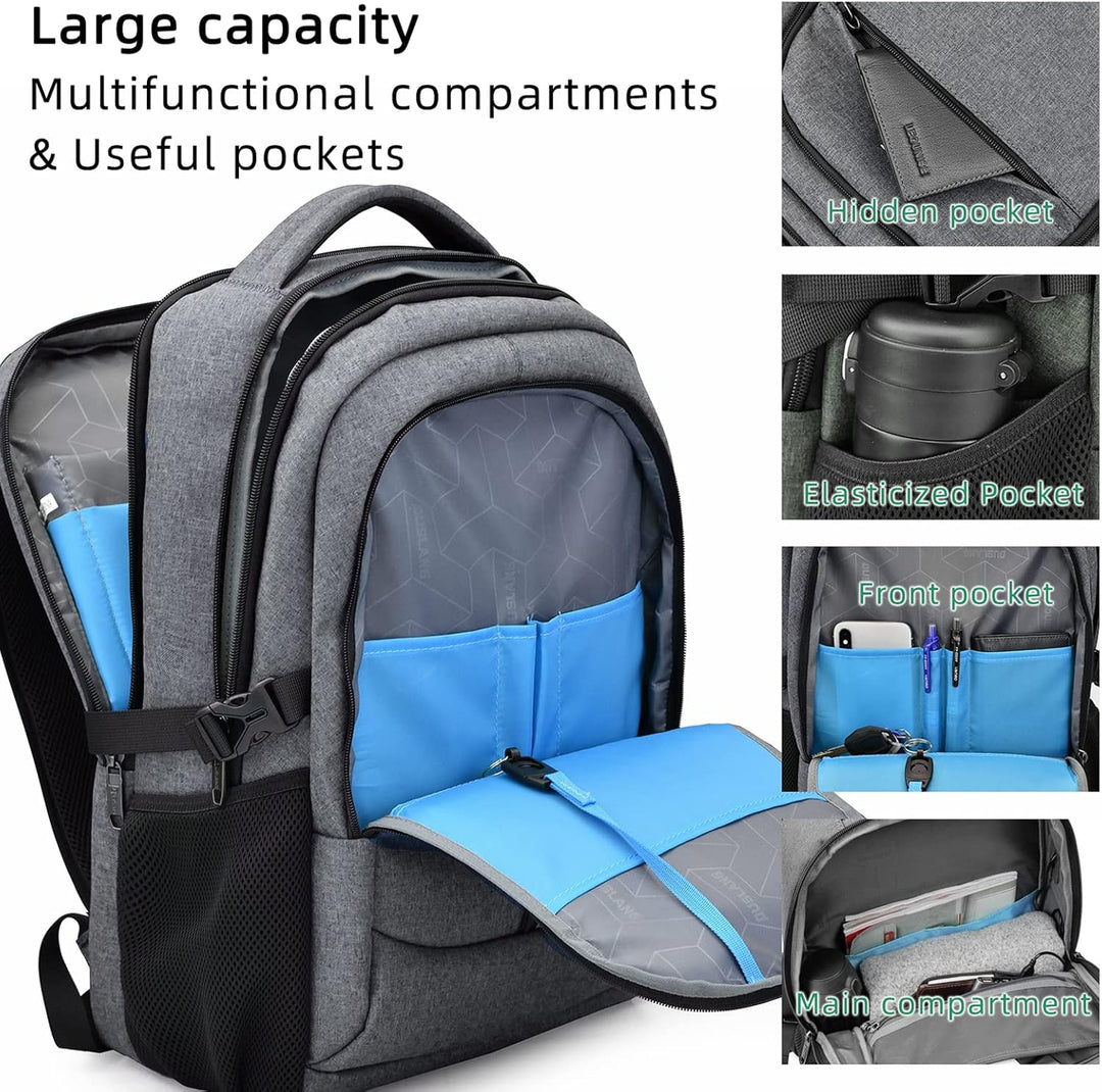 DUSLANG Mochila para laptop de 17 pulgadas para viajes, resistente...