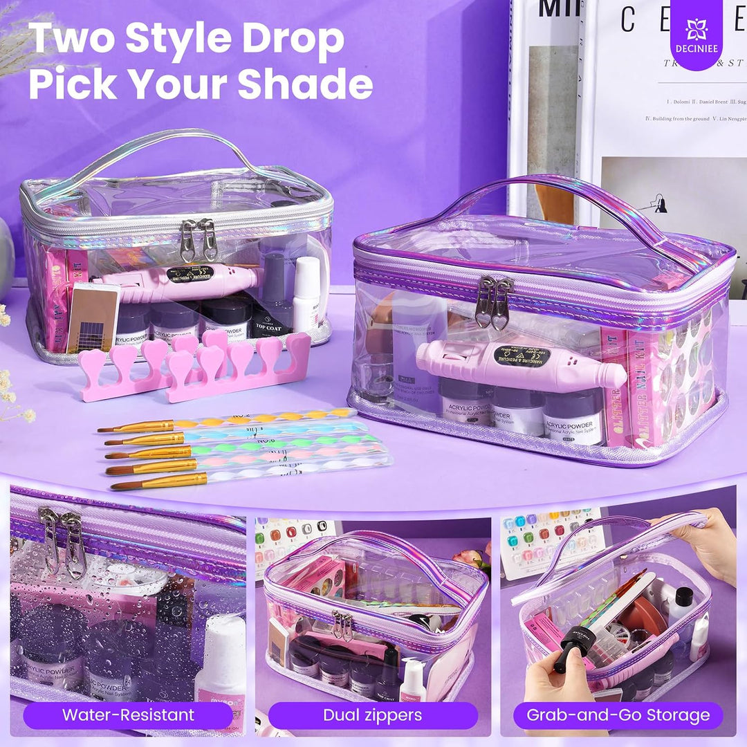 Kit de uñas para principiantes con todo: juego de líquido de polvo...