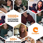 Chongker Animales de peluche hechos a mano con forma de gato realista para adultos, Negro y blanco