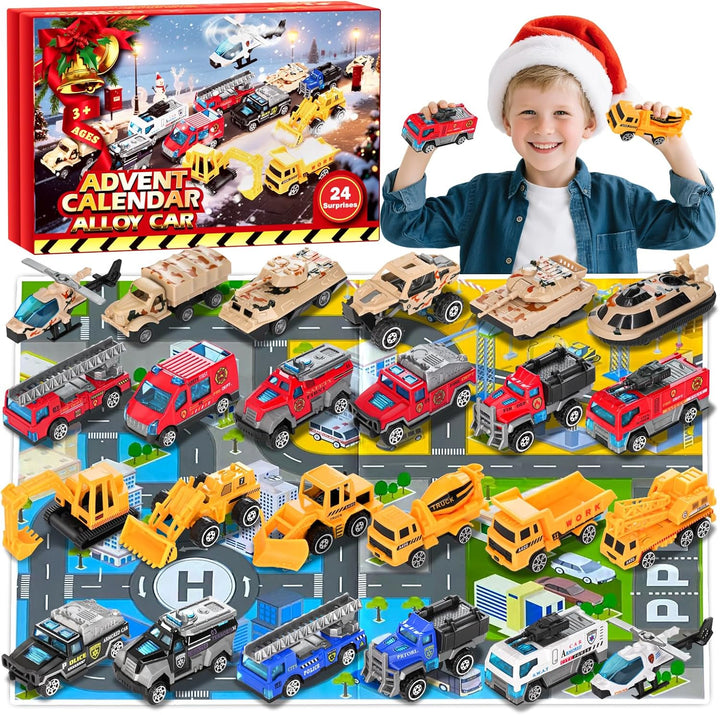 Calendario de Adviento de aleación de juguetes de coche