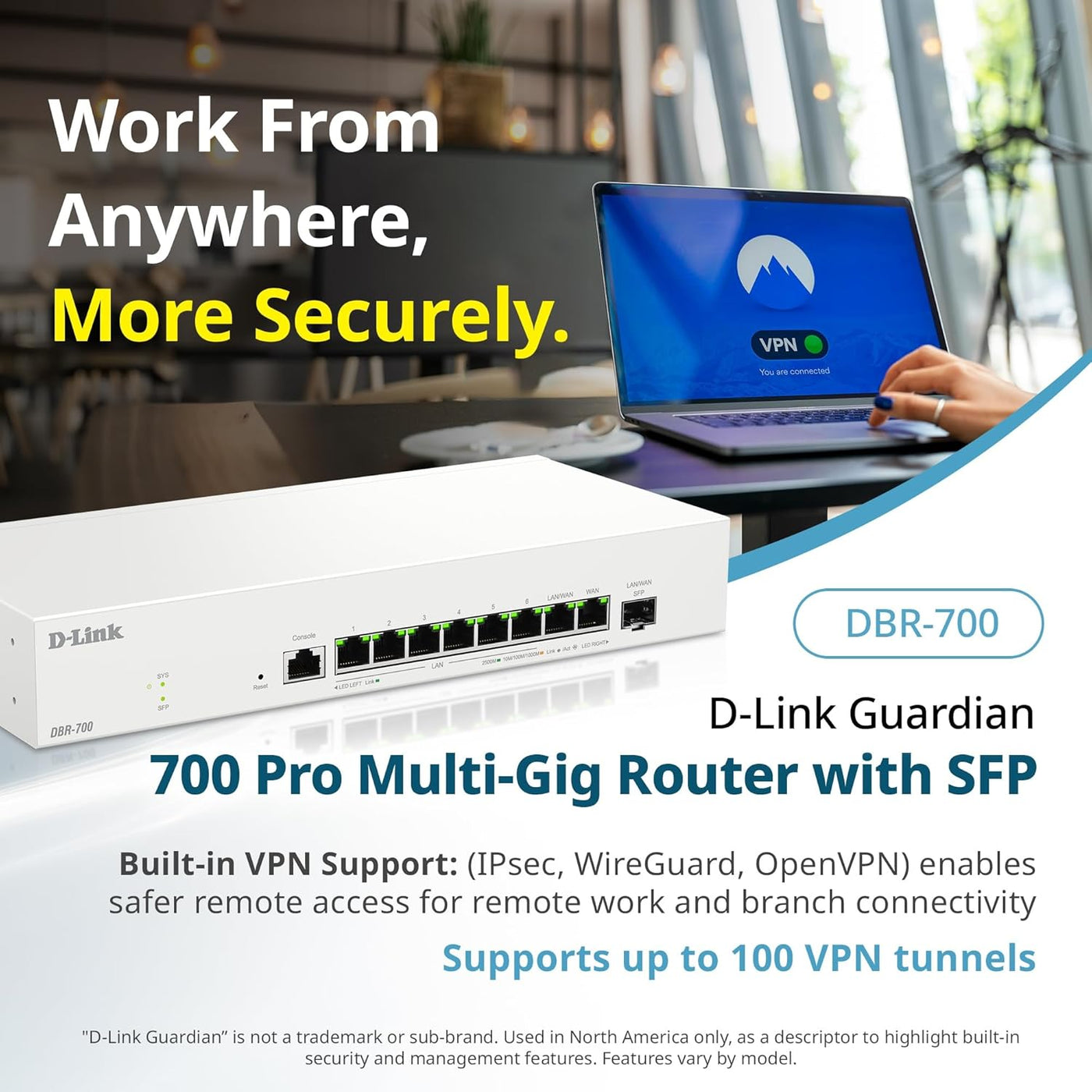 D-Link Guardian 700 Pro Multi-Gig Business Router con SFP (DBR-700)...