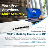 D-Link Guardian 700 Pro Multi-Gig Business Router con SFP (DBR-700)...