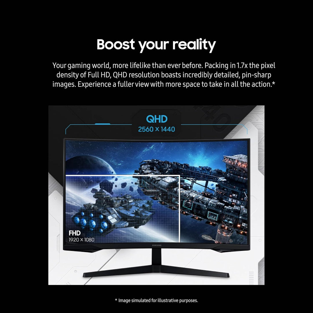Samsung 27-pulgadas Odyssey G55C Serie QHD 1000R Monitor de juegos...