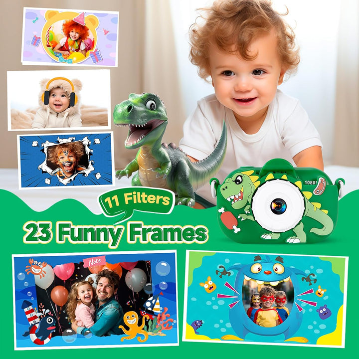 MAVOKIS Cámara digital para niños de 3 a 8 años, cámara 1080P para...