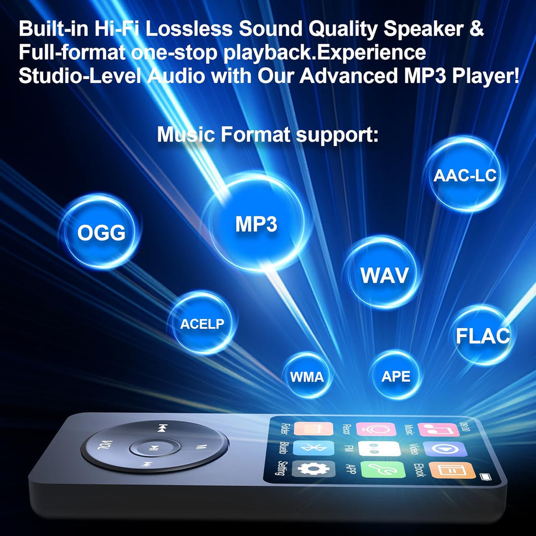 Ninsiden - Reproductor MP3 de 128 GB con Bluetooth 5.3, reproducció...