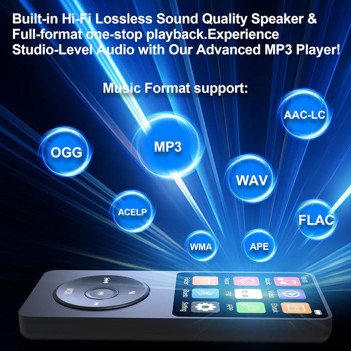 Ninsiden - Reproductor MP3 de 128 GB con Bluetooth 5.3, reproducció...