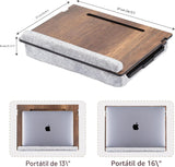 Vigo Wood Escritorio de regazo para laptop, bandeja para laptop con...