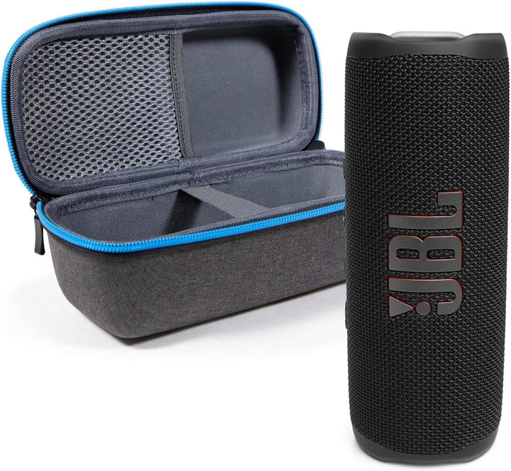 JBL Flip 6 (negro) + paquete con divvi! Funda protectora rígida