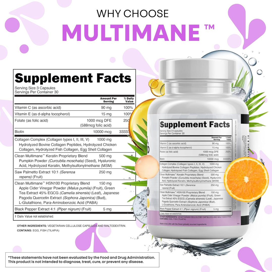 Clean Nutraceuticals Pastillas de Colágeno 1000mg Biotina 10000mcg...