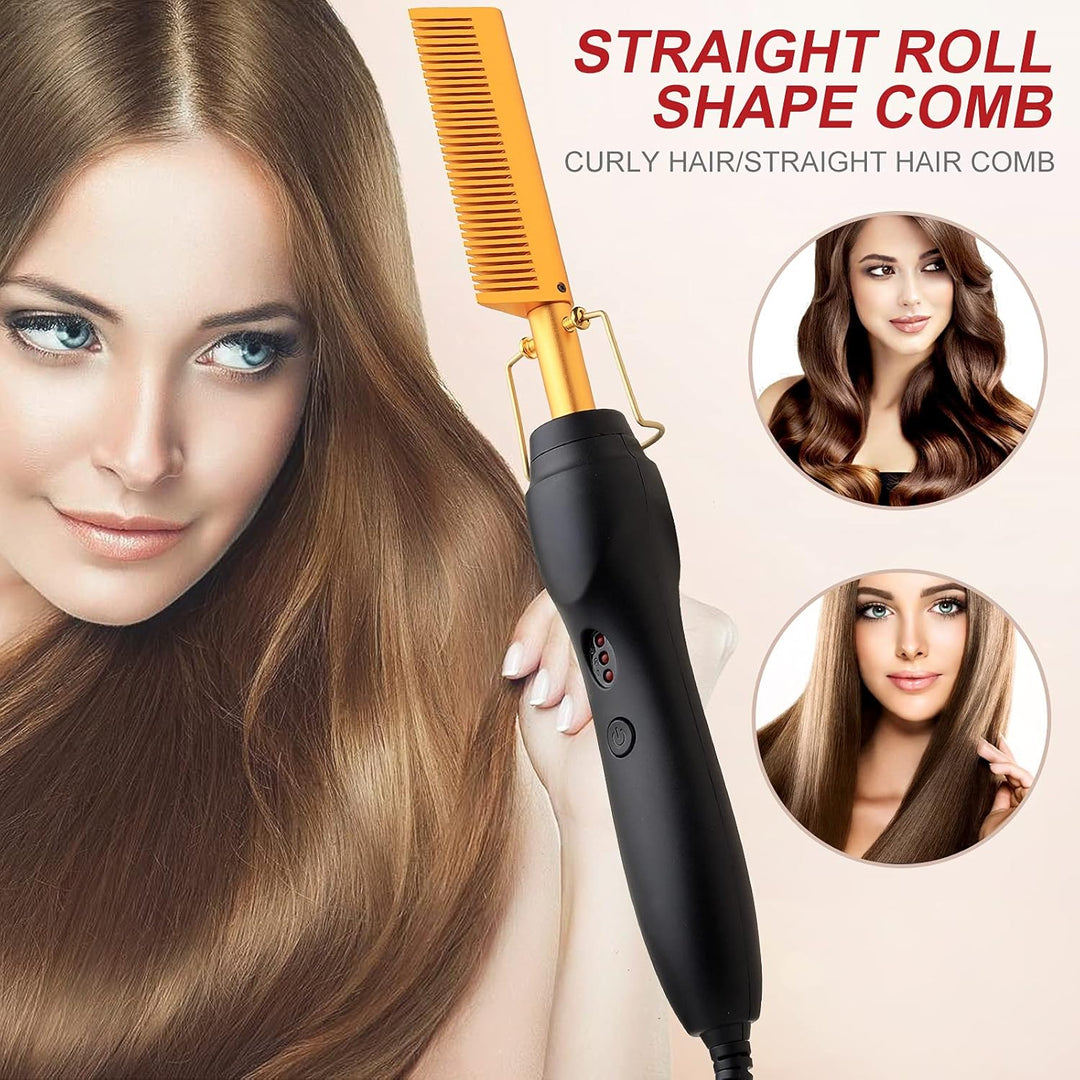 Plancha eléctrica de cerámica para el cabello y rizador, rizadores...
