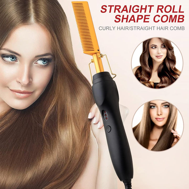 Plancha eléctrica de cerámica para el cabello y rizador, rizadores...