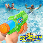Super pistola de agua para niños y adultos: paquete de 2 pistolas de agua súper remojadoras de 1200 cc con rango impresionante, juguetes ideales para niños y niñas, verano al aire libre, piscina