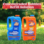 JOYIN Soluciones de recarga de burbujas de 2 botellas de 64 onzas (hasta 5 galones), solución concentrada para máquina de burbujas, pistola, varita, líquido de recarga de verano, juguetes de Pascua