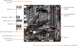 GIGABYTE Placa base B550M K AMD AM4 Micro-ATX, soporta procesadores...