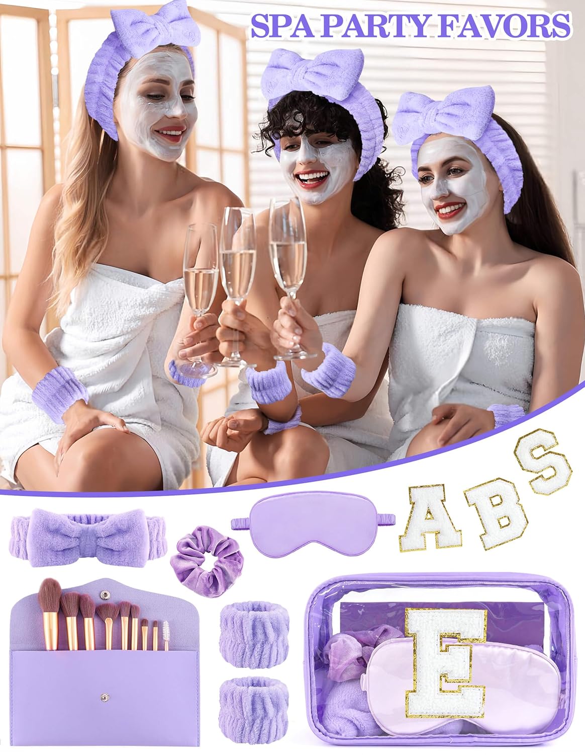 Juegos de regalo para mujeres, bolsa de maquillaje con inicial con...