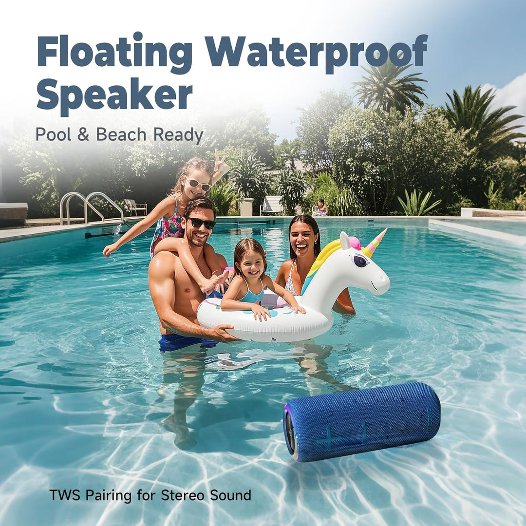 TAZATA Altavoz Bluetooth impermeable IPX7, sonido HD de 30 W, tiemp...