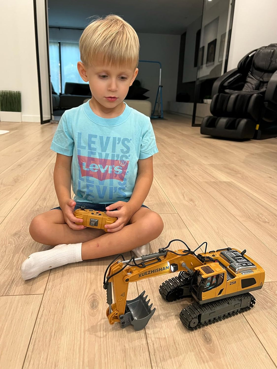 KIDMARKT Excavadora de juguete con control remoto para niños | Cami...