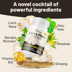 Vegan Vitality Paquete completo de bienestar de 6 meses: multivitaminas, melena de león