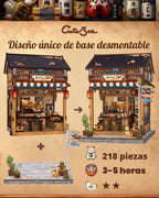 CUTEBEE Kit Book Nook, Casa en Miniatura DIY Izakaya Japonés para Adultos