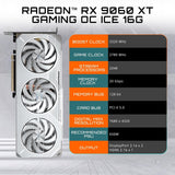 GIGABYTE Tarjeta gráfica Radeon™ RX 9060 XT Gaming OC ICE 16G (16 G...