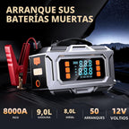 Arrancador 8000A con Compresor de Aire, Inflador de Neumáticos Autoapagado a 180 PSI