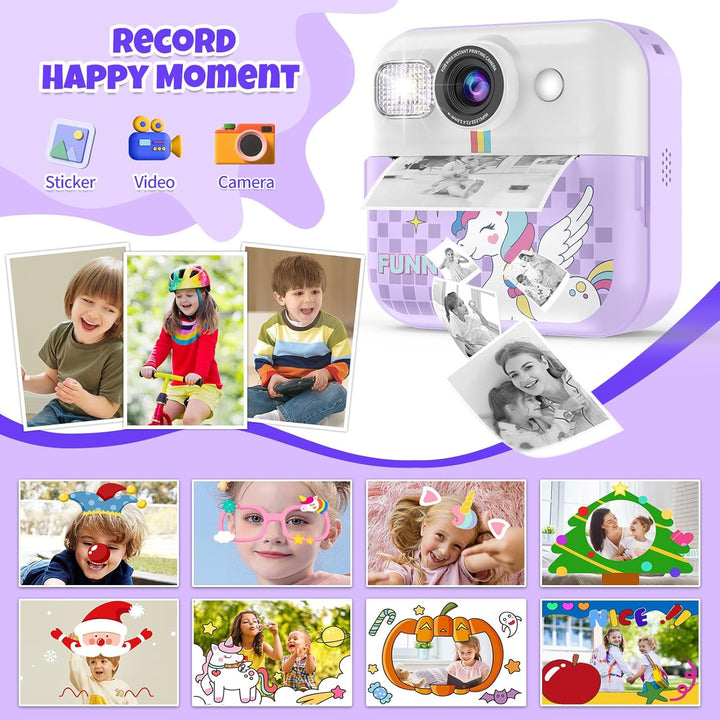 Cámara de impresión instantánea para niños, cámaras imprimibles par...