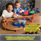 Monster Jam Supercharge Speedway Juego de Camiones Monster, Escala 1:64