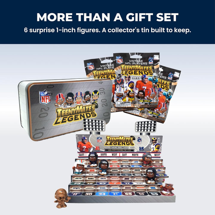 Teenymates Party Animal 2026 Serie de Leyendas de la NFL, 4 Figuras...