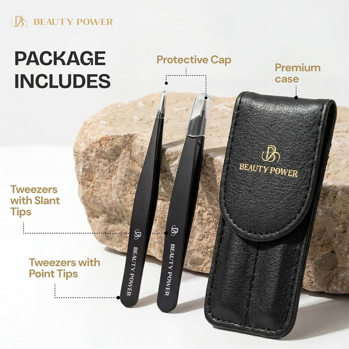 Beauty Power Pinzas de precisión para cabello facial de mujeres y h...