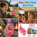 Aikmi Walkie Talkies de video para niños, juguete de radio bidireccional
