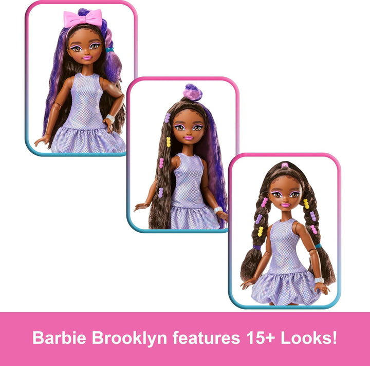 Barbie Dream Get Ready Brooklyn - Muñeca de moda con pelo estilizad...