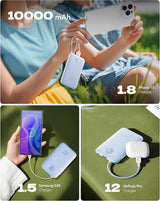 VIYISI Cargador portátil ultra delgado de 10000 mah, 20 W PD pequeñ...