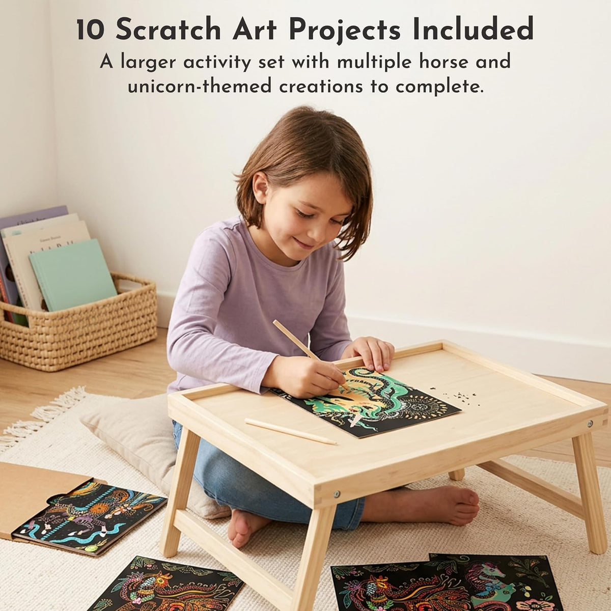 Sycomore ARTISSIMO-Scratch Hair Art y Unicornios, CREA014