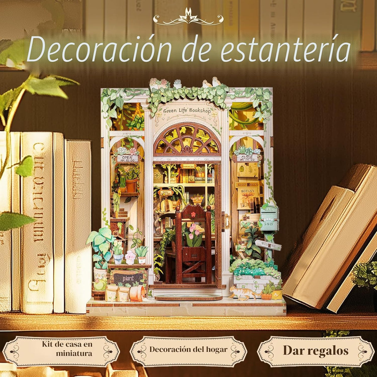 CUTEBEE Book Nook Kit - DIY Miniature House Dollhouse Kit para Adults