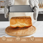 Juego de utensilios para hornear, juego de moldes para hornear, sartén antiadherente para horno para cocina con agarres más anchos, 10 piezas incluyendo rejilla, bandeja para galletas, moldes