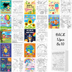 Ctosree - 12 lienzos predibujados para pintar niños de 8 x 10 pulgadas