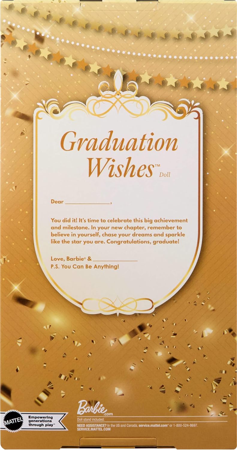 Barbie Signature Graduation Wishes - Muñeca de moda con bata burdeo...