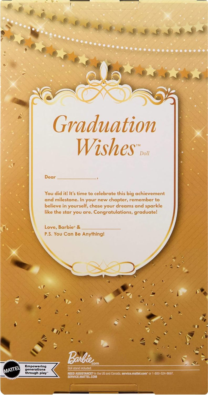 Barbie Signature Graduation Wishes - Muñeca de moda con bata burdeo...