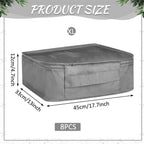 Silkfly 8 cubos de embalaje XL para equipaje de viaje, simple, gris