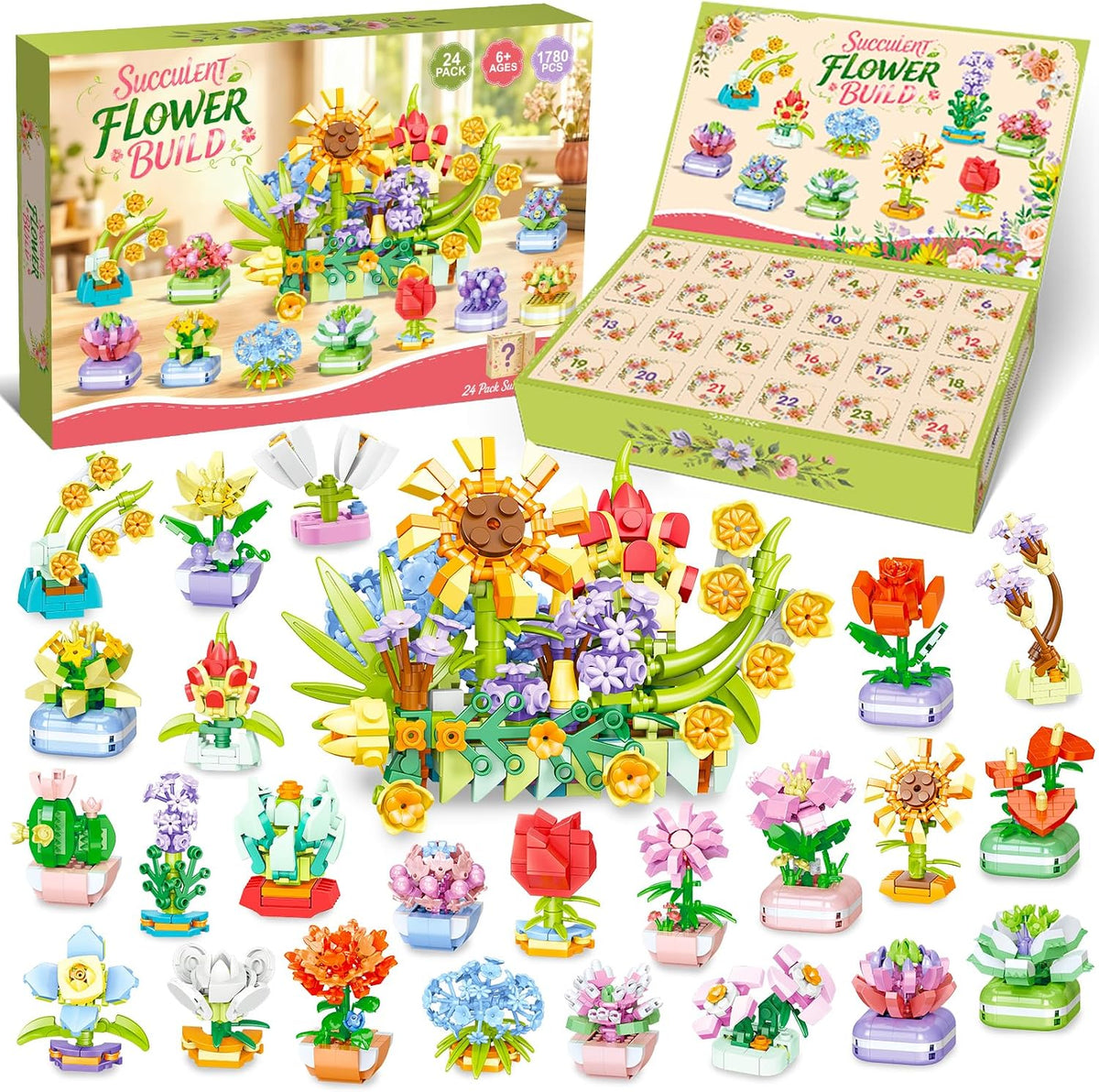 Calendario de Adviento de flores 2026 Bloques de construcción