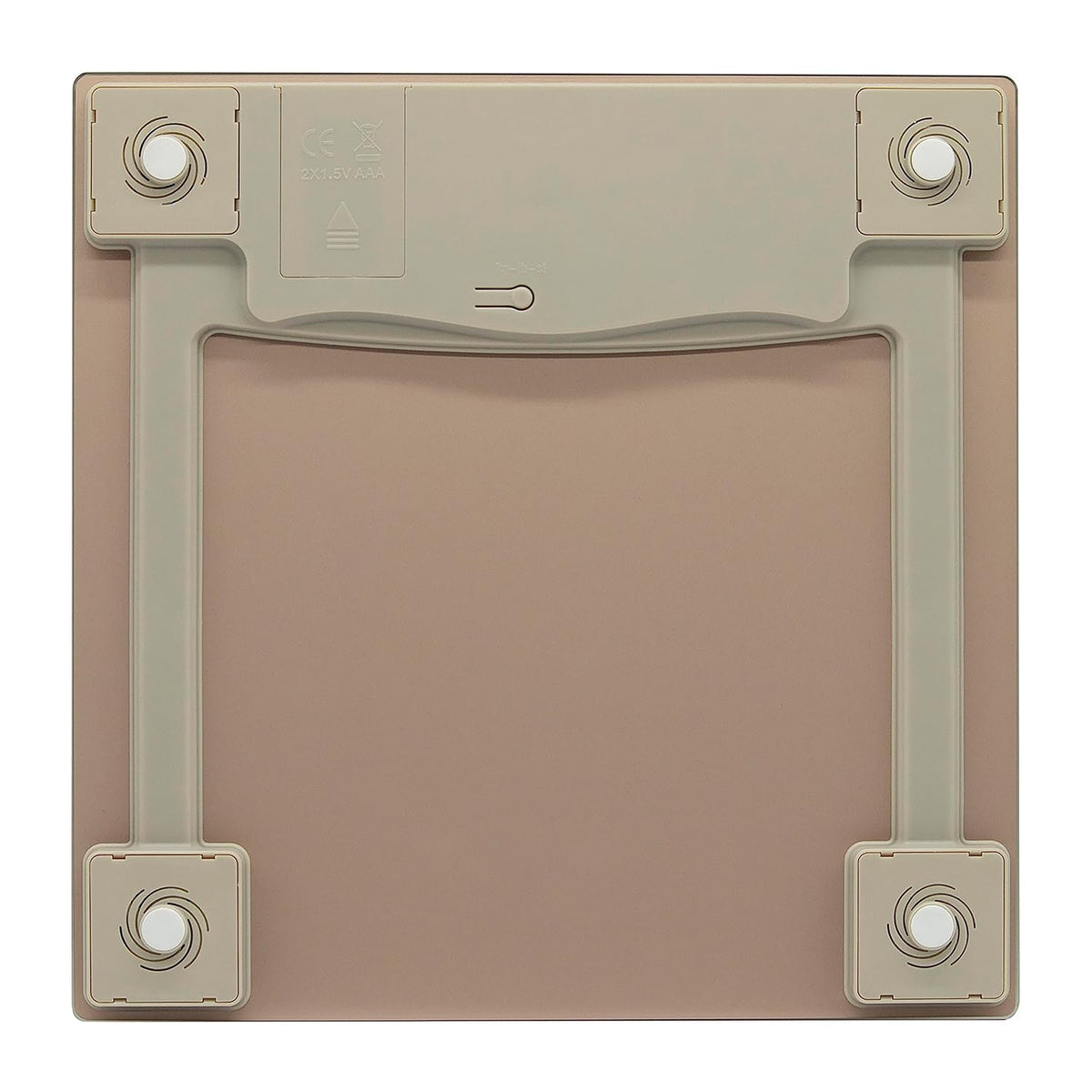 Taylor Báscula digital para peso corporal, capacidad altamente precisa de 400 libras, plataforma de vidrio duradera de 11.8 x 11.8 pulgadas, pantalla fácil de leer de 3.2 x 1.5 pulgadas, champán