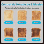 Smart Touch Screen - Tostadora de 2 rebanadas, ranura ancha, color negro