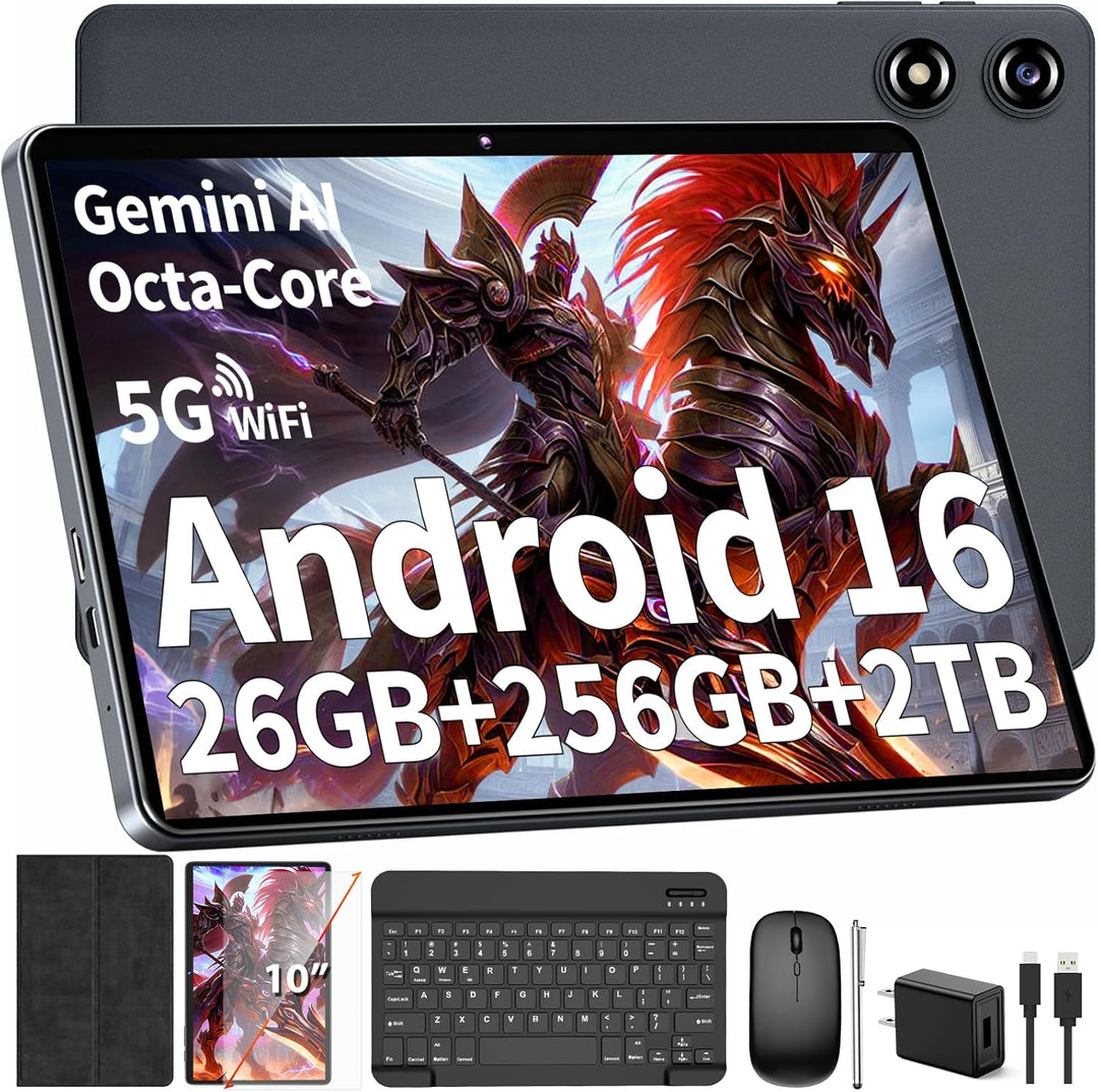 Tablet Android con teclado - Android 16 tableta con 26 GB+256 GB+2...