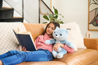 HUGIMALS Frankie the Cat - Peluche sensorial pesado y cómodo de 20 pulgadas, 4.5 libras, grande, sin perfume, lavable, para el cuidado personal, para niños, adolescentes y adultos