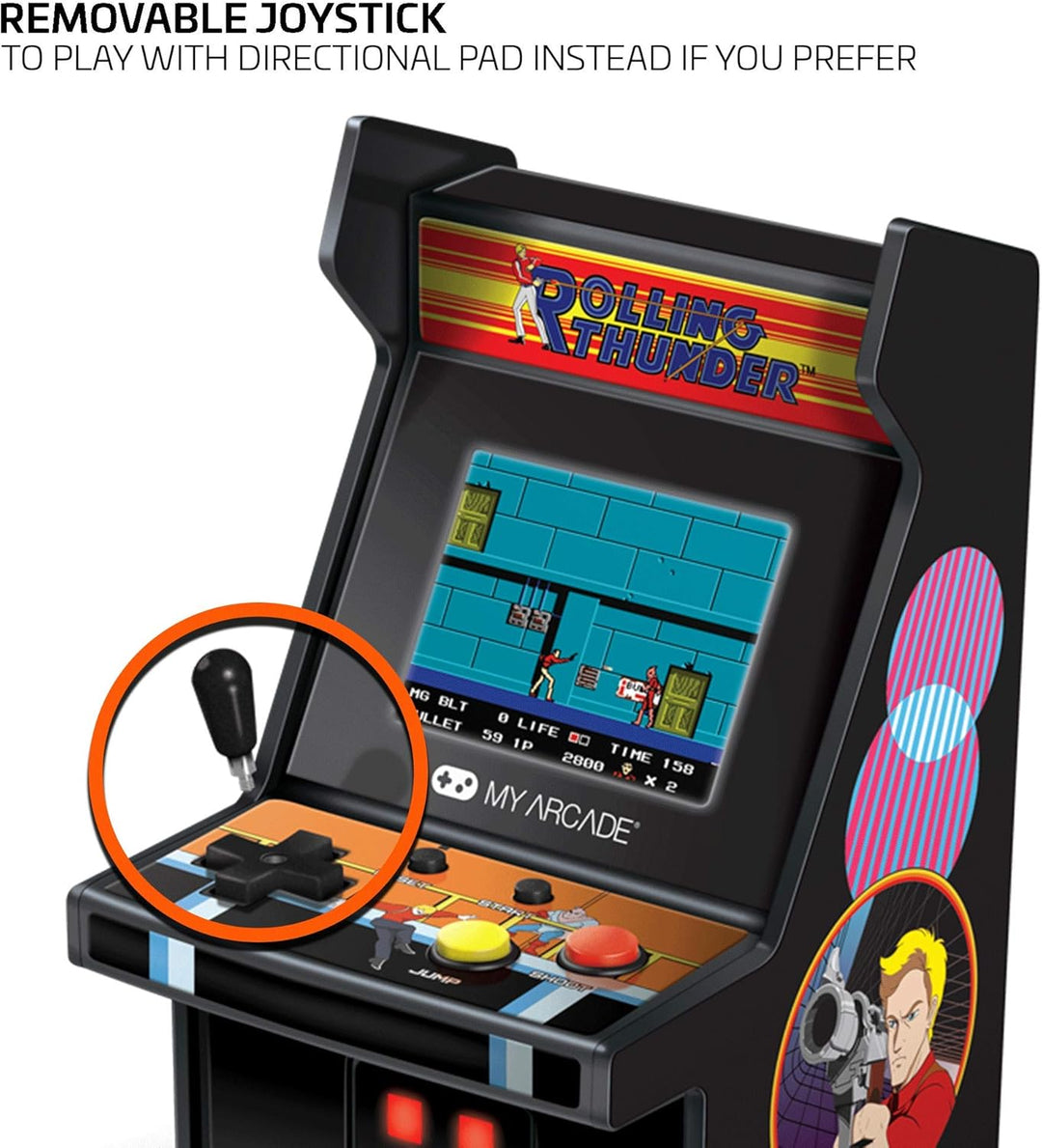 My Arcade Micro Player Mini Arcade Machine: Rolling Thunder Video G...