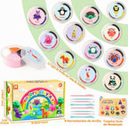 Helsort Kit de Arcilla para Secado al Aire para Niños, Set de 12 Arcillas para Modelar Animales, Manualidades para Niños