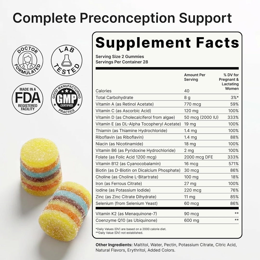 Luminary Vitamins Create for Women | Gomitas de fertilidad formulad...